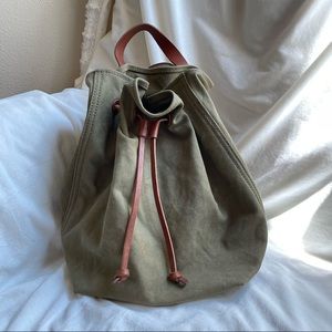 MADEWELL Olive Green Canvas Backpack